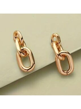 Chain Dangle Earrings Trendy Alloy Earrings with Stylish Design